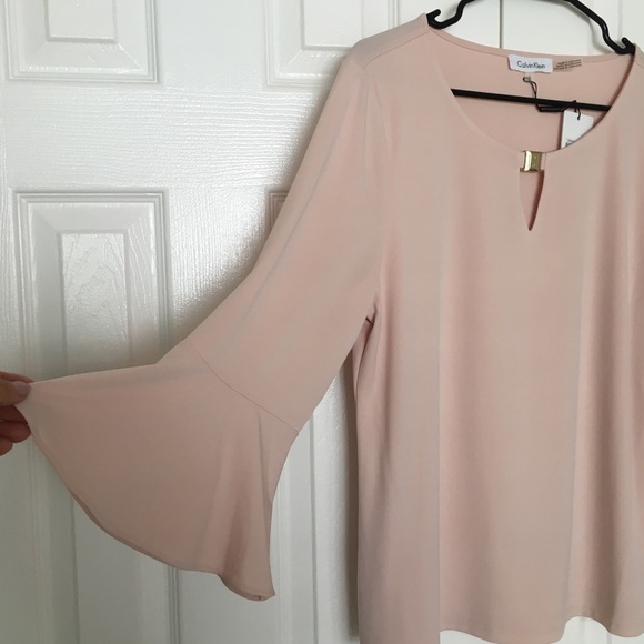 Calvin Klein Bell Sleeve Top - Picture 2 of 4